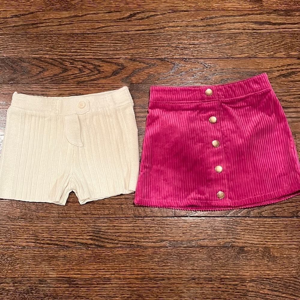 Zara SRPLS girls shorts and Cynthia Rowley skirt size 4y NWT
